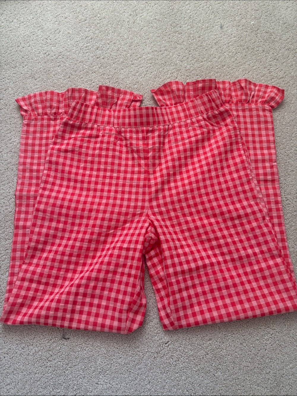 Things Between red gingham ruffle pants